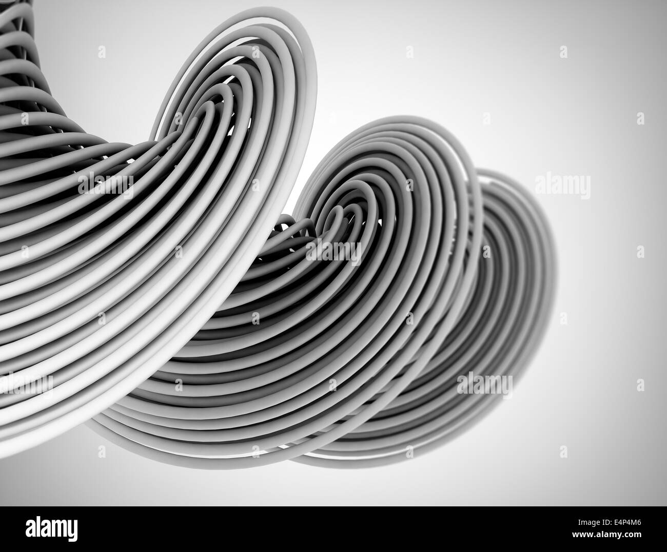 Abstract metallica di 3d fili Foto Stock