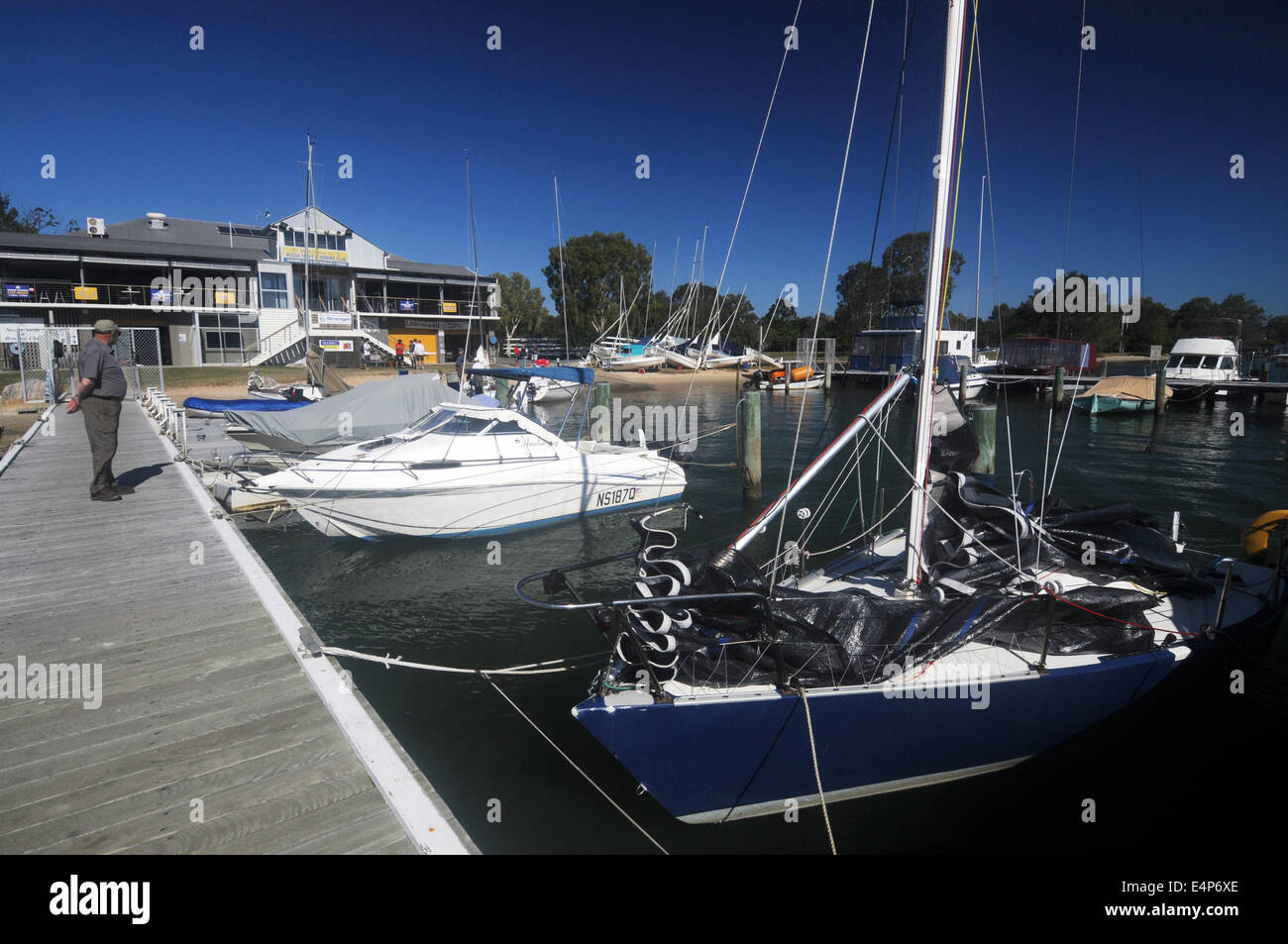 Noosa e Yacht club di canottaggio, Noosa Sunshine Coast, Queensland, Australia. N. PR o MR Foto Stock