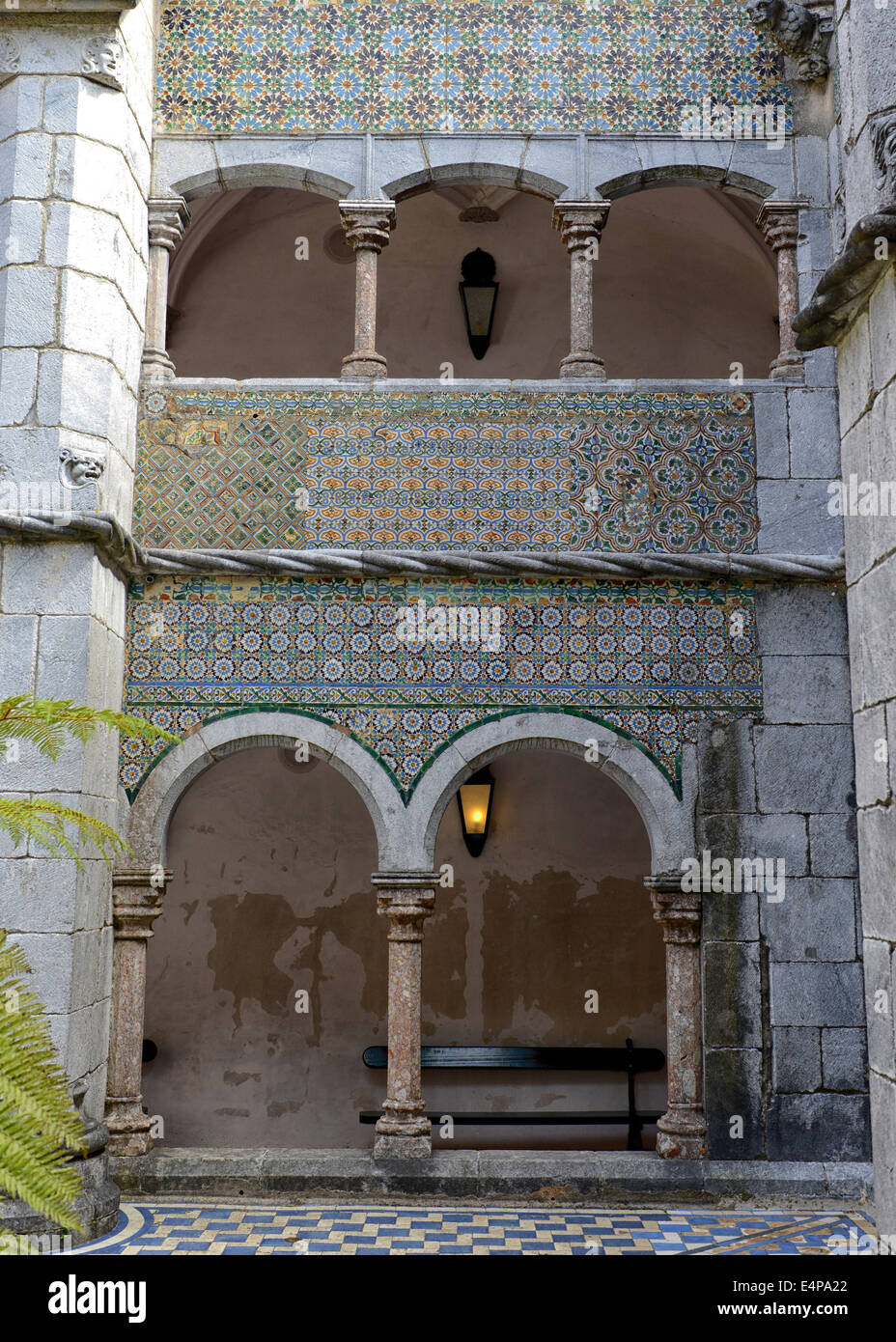 Pena il Palazzo Nazionale di Sintra, Portogallo Foto Stock