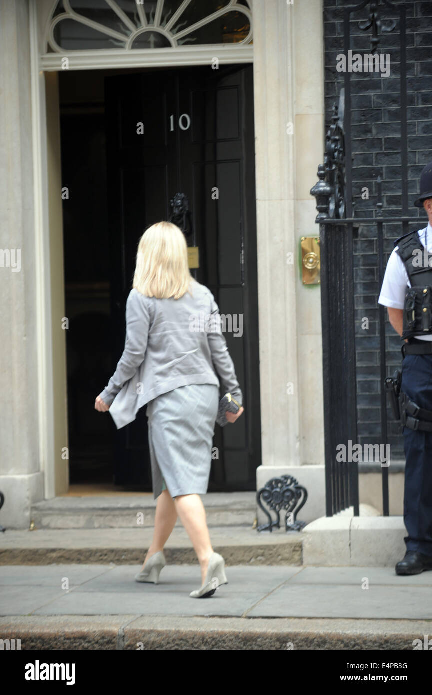 Londra, Regno Unito. 16 Luglio, 2014. David Cameron annuncia il rimpasto di governo a Downing Street. William Hague e Michael Grove lasciare. Esther McVey, Liz traliccio e Nicky Morgan join. Credito: JOHNNY ARMSTEAD/Alamy Live News Foto Stock