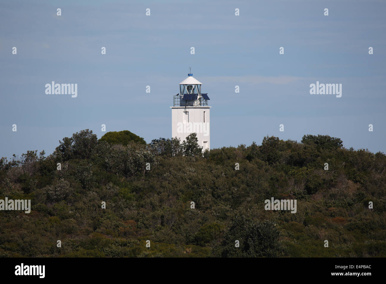 Cape Baily Lighthouse in Botany Bay National Park a Kurnell a Sydney del sud. Foto Stock