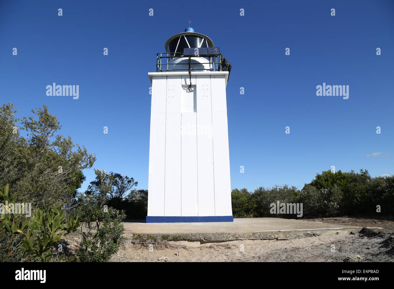 Cape Baily Lighthouse in Botany Bay National Park a Kurnell a Sydney del sud. Foto Stock