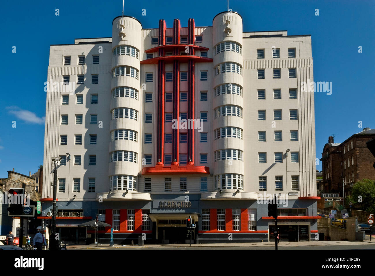 L'Art Deco Beresford in Glasgow originariamente un hotel ma ora appartments. Foto Stock