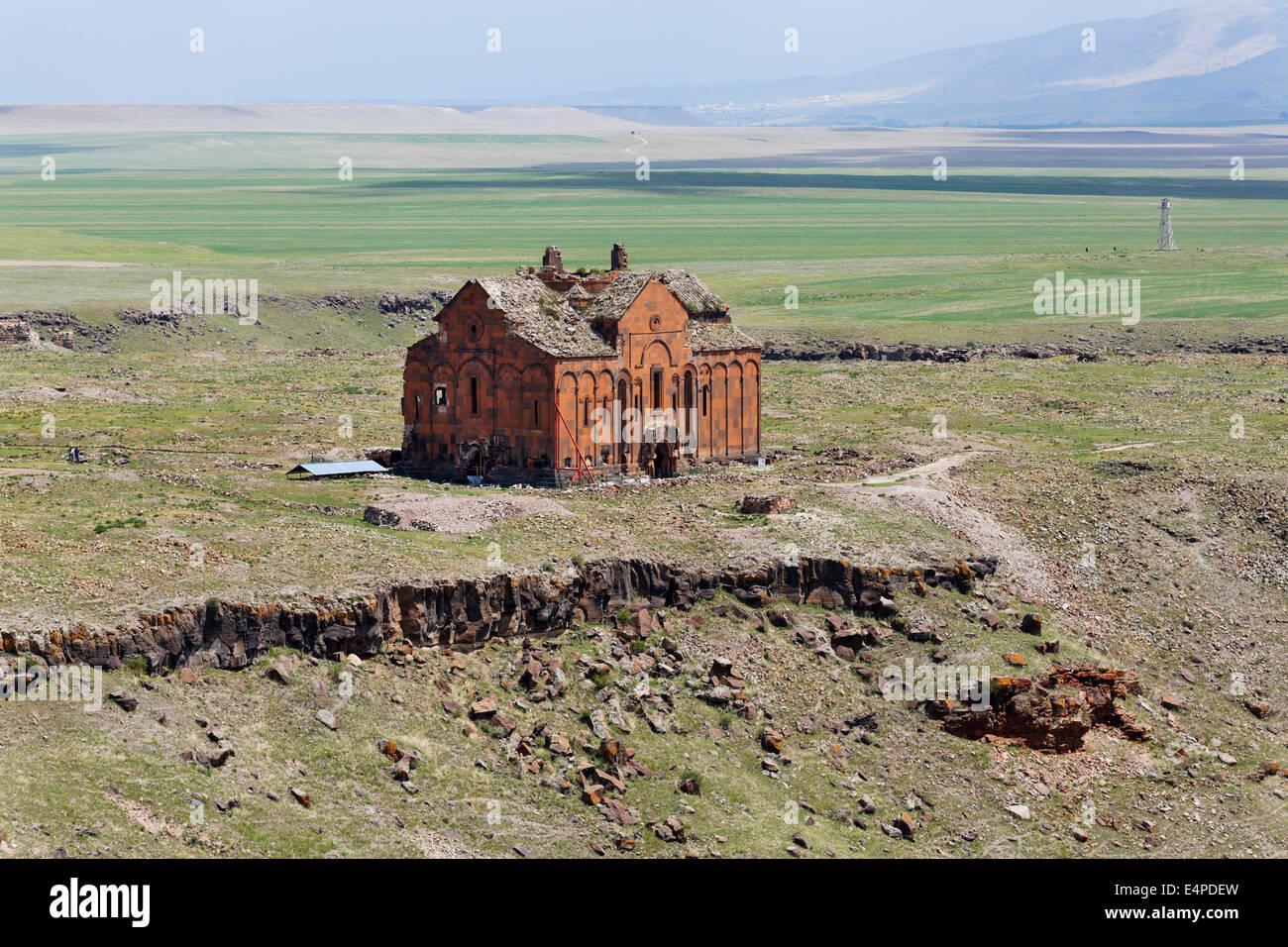 Cattedrale di Ani, ex capitale armena Ani, Kars, Via della Seta, Anatolia Orientale Regione, Anatolia, Turchia Foto Stock