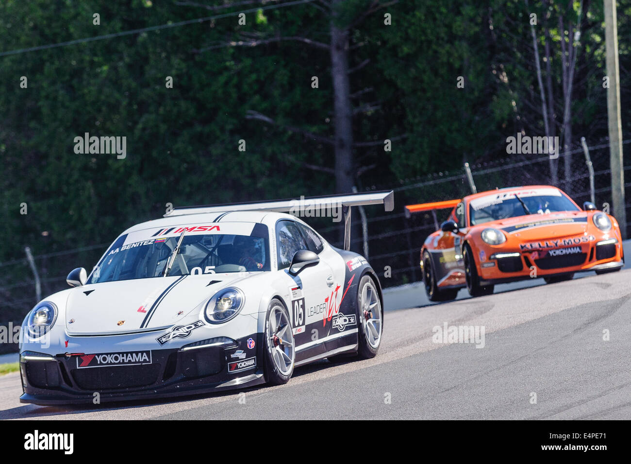 Toronto, può., 12 lug 2014 - La Mobil 1 SportsCar Grand Prix è in corso al Canadian Tire Motorsport Park in Bowmanville, a est di Toronto. Foto Stock