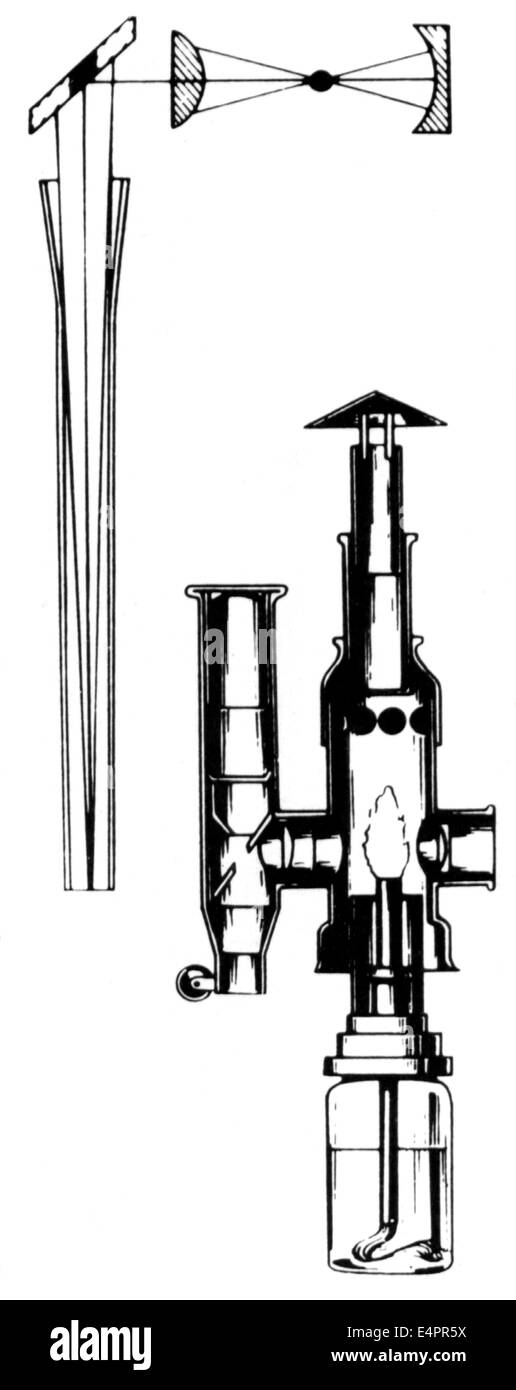 Medicina, strumenti / attrezzature, endoscopio con lampada a gas dopo Antonin Jean Desormeaux (+ 1894), 1855, diritti aggiuntivi-clearences-non disponibile Foto Stock