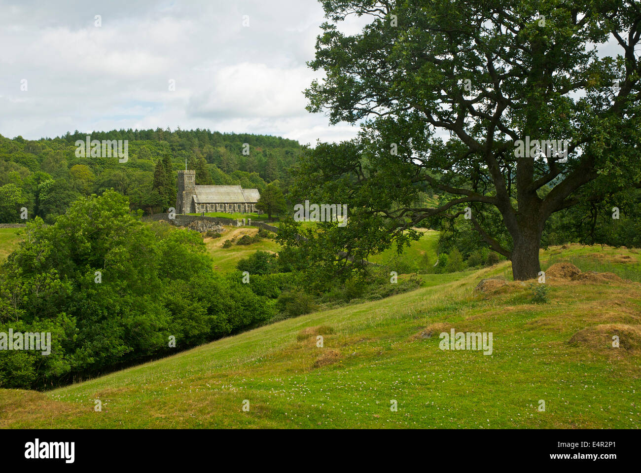 Rusland Chiesa, Lake District, Cumbria, England Regno Unito Foto Stock