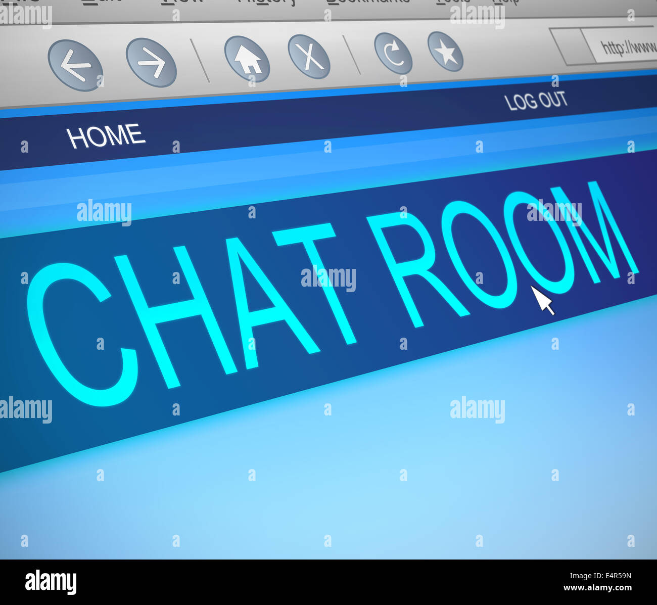 Chat room concept. Foto Stock