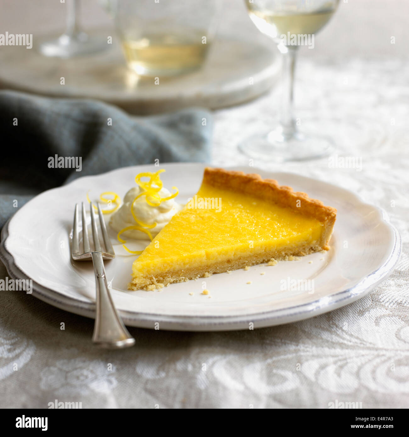Tarte Au Citron, Francese crostata al limone Foto Stock
