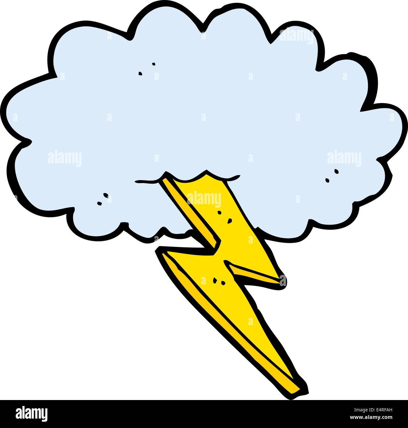 Cartoon fulmine e cloud Illustrazione Vettoriale