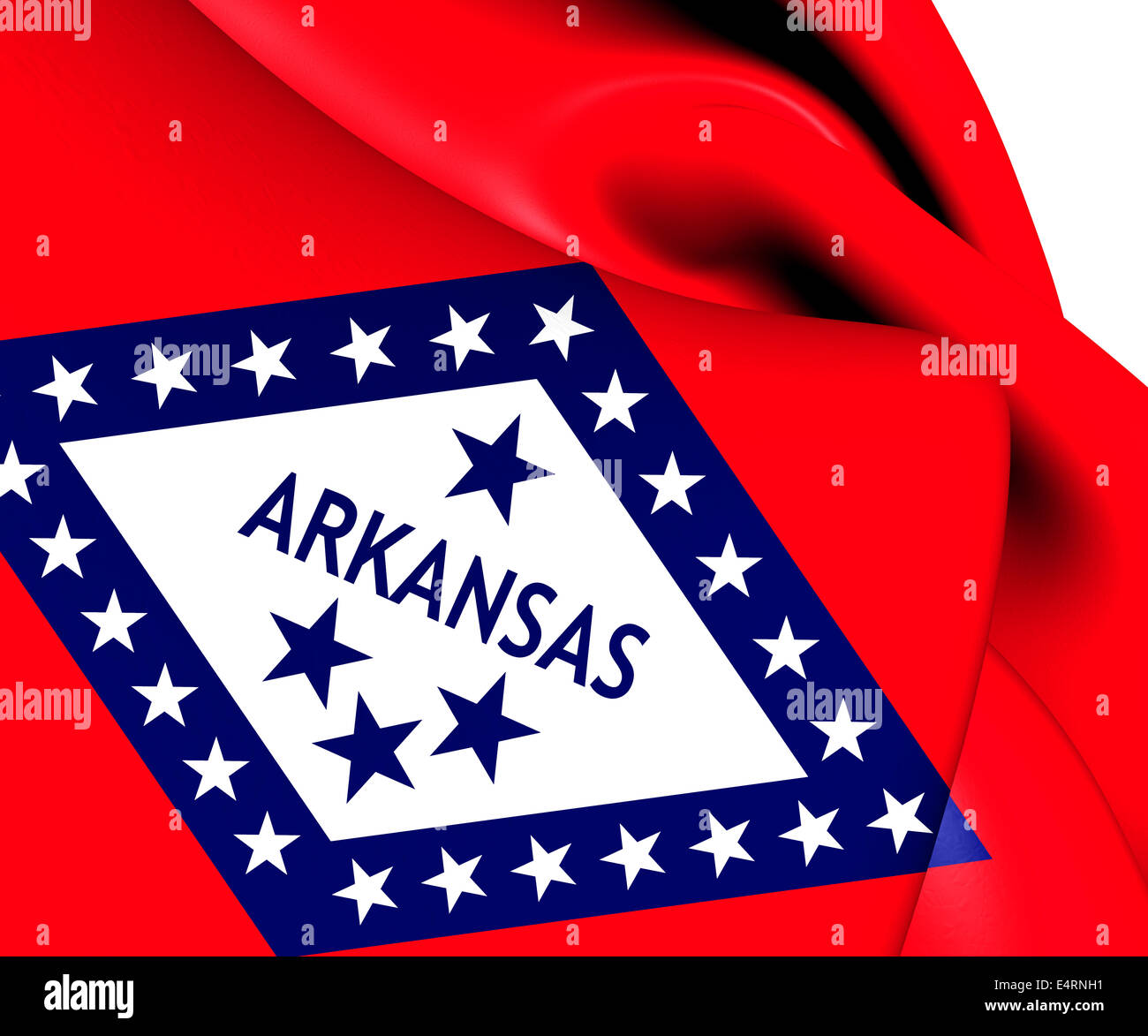 Bandiera dell'Arkansas, Stati Uniti d'America. Close up. Foto Stock