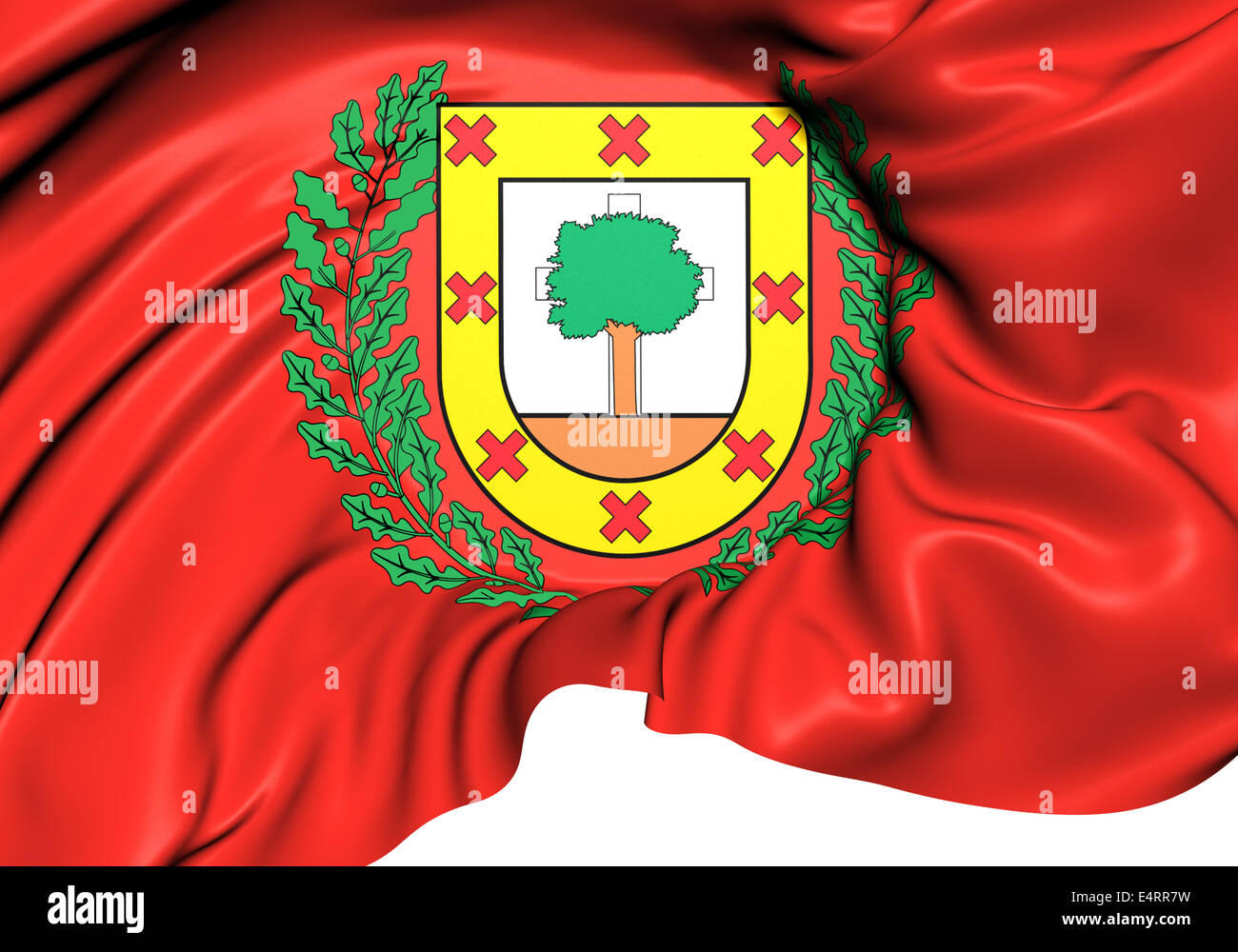 Bandiera della Guascogna, Spagna. Close up. Foto Stock