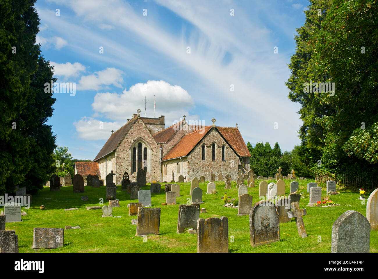 Selborne Chiesa, Hampshire, Inghilterra, Regno Unito Foto Stock