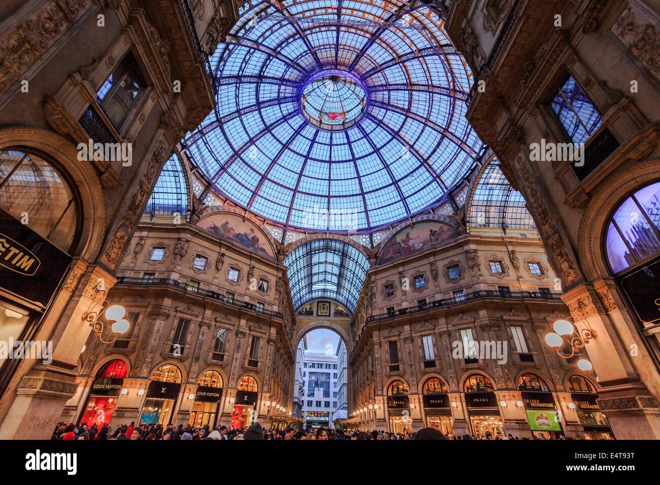 Galleria Vittorio Emanuele II a Milano Foto Stock