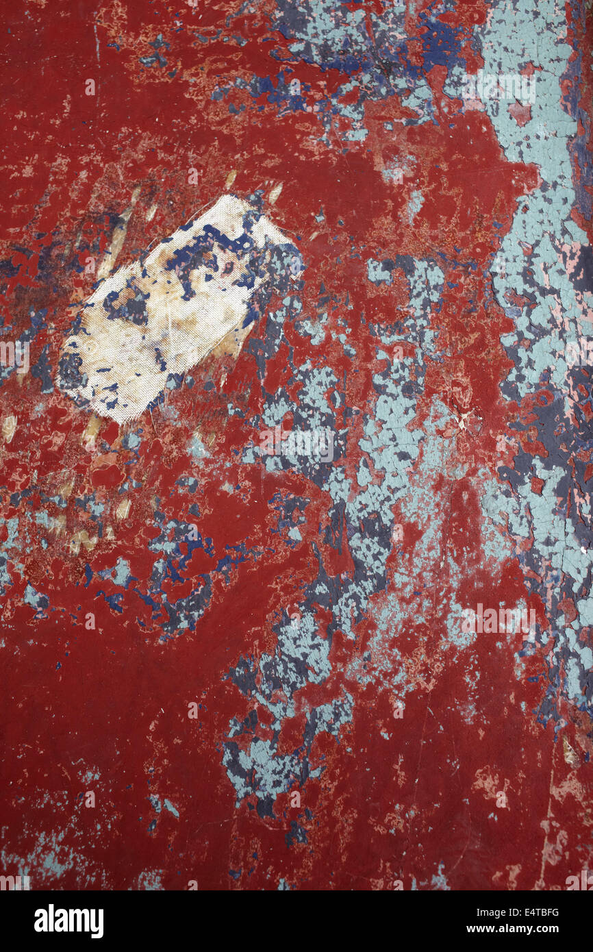 Vernice di pelatura della barca, Saint-Jean-de-Luz, Pyrenees-Atlantiques, Francia Foto Stock