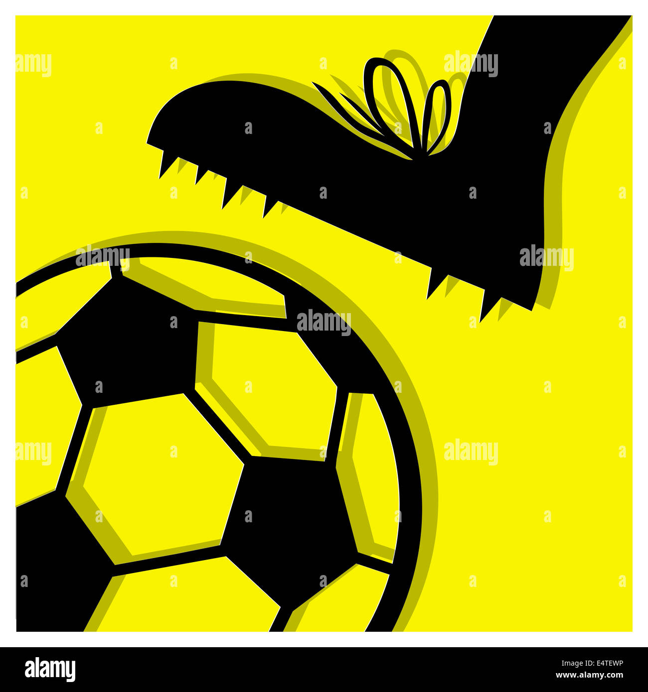 Pittogramma di calcio giallo Foto Stock