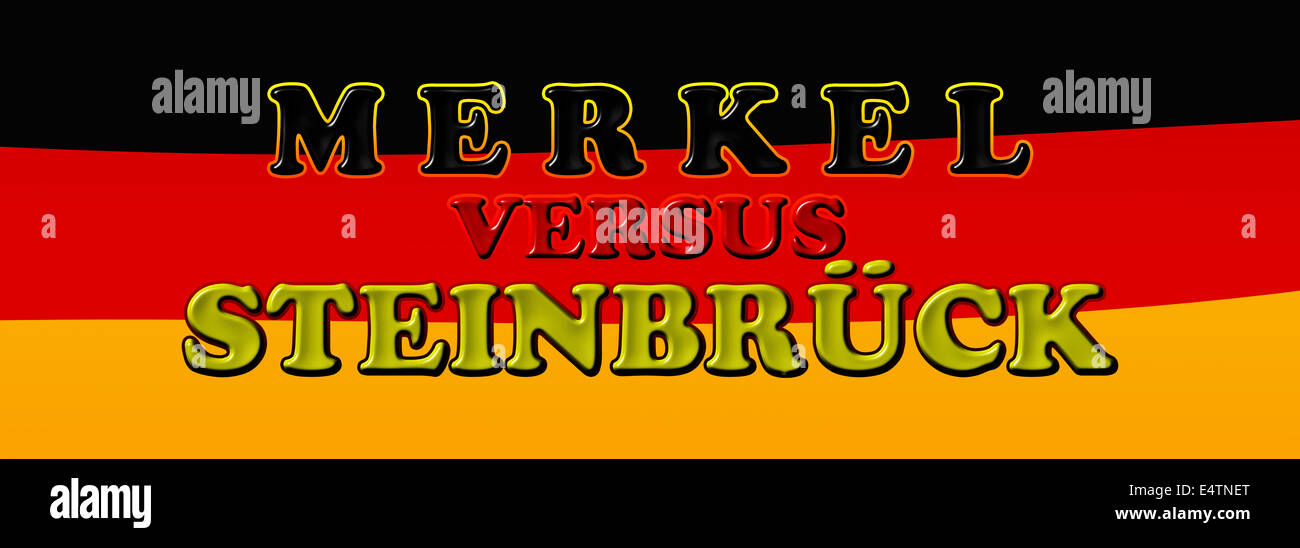 Merkel vs Steinbrueck Foto Stock