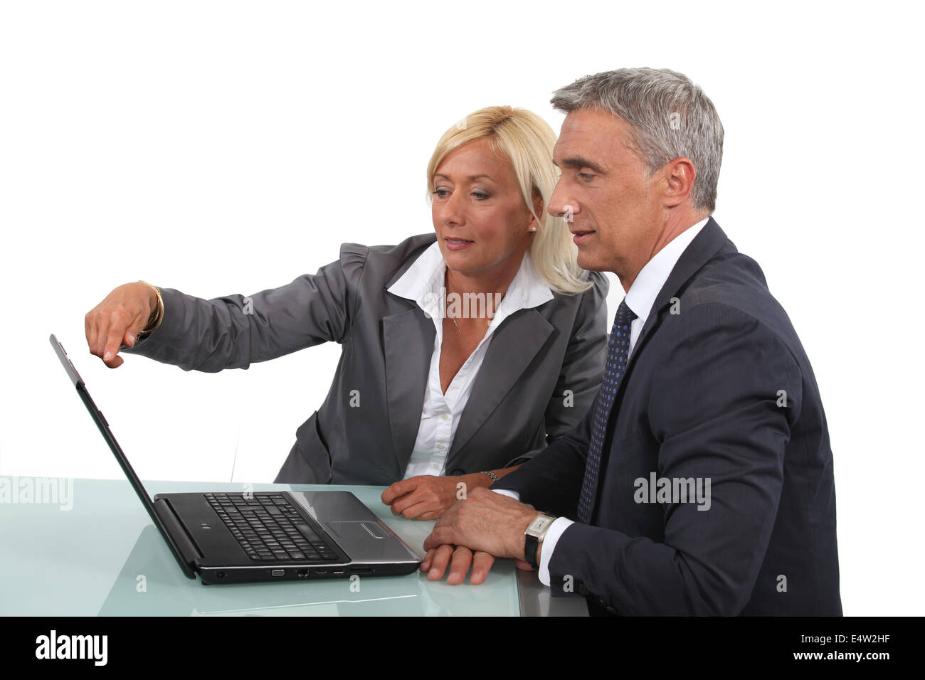 Senior business partner che lavorano insieme Foto Stock