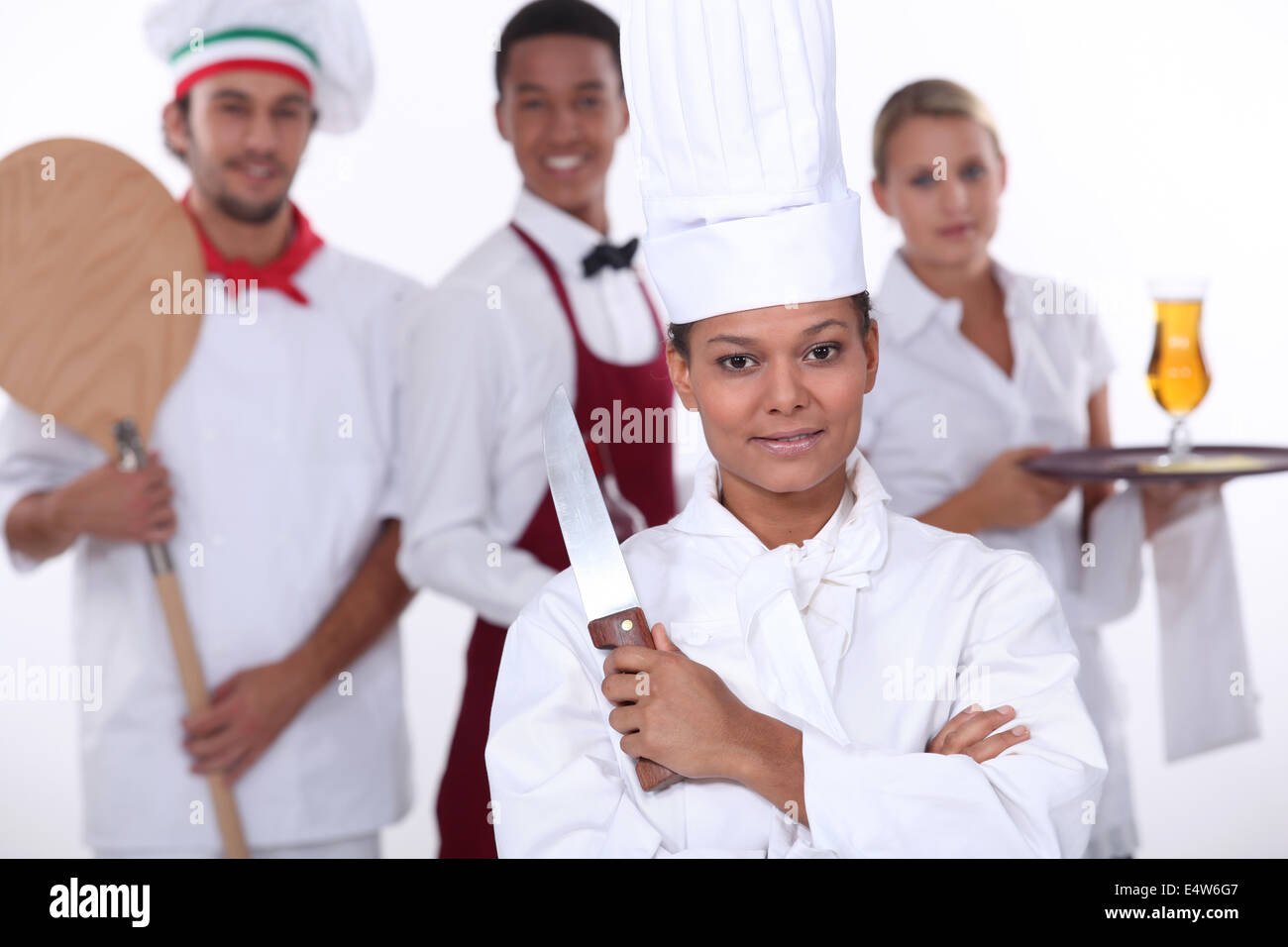 Il personale del ristorante Foto Stock