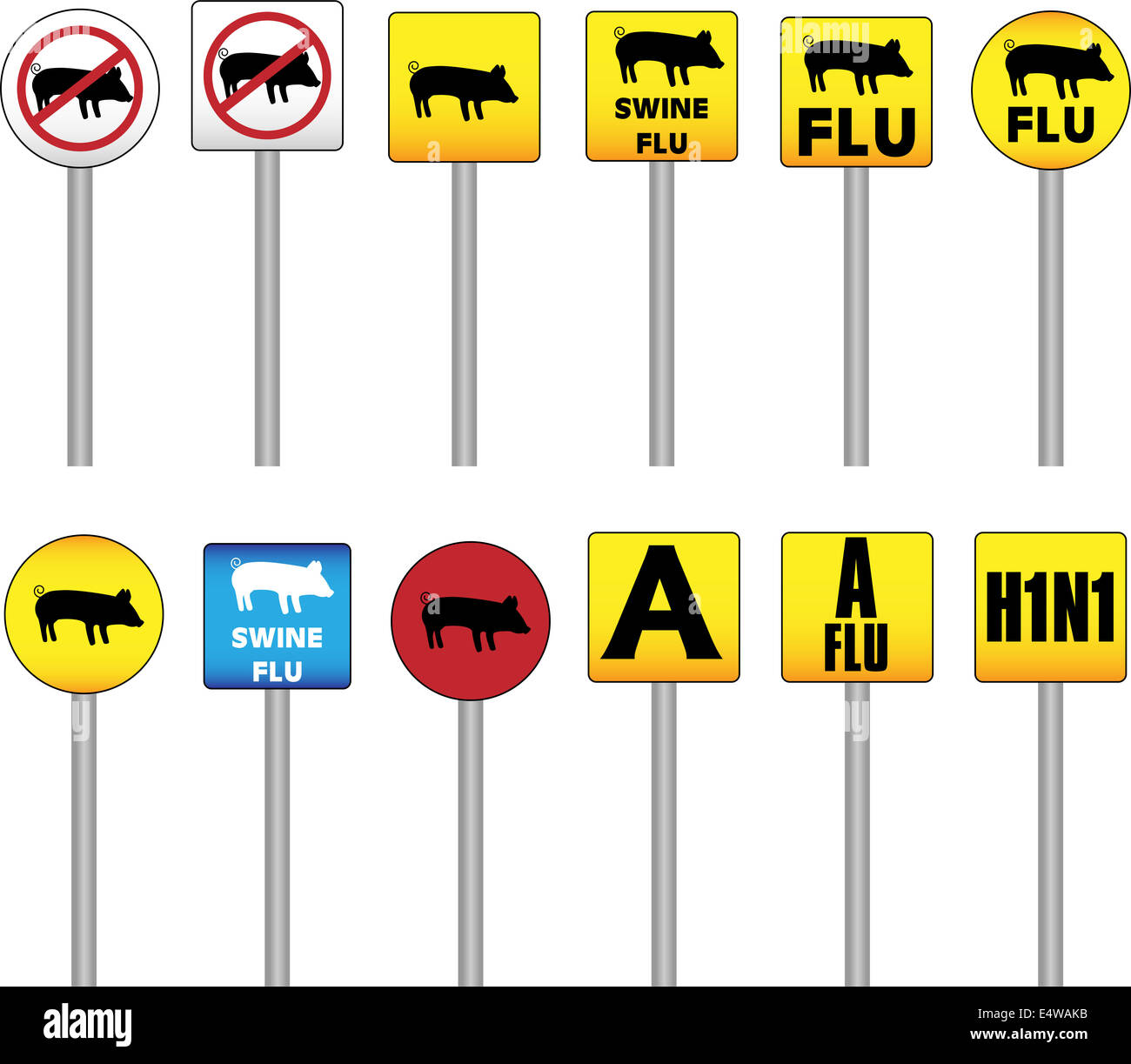 Segni di influenza suina Foto Stock