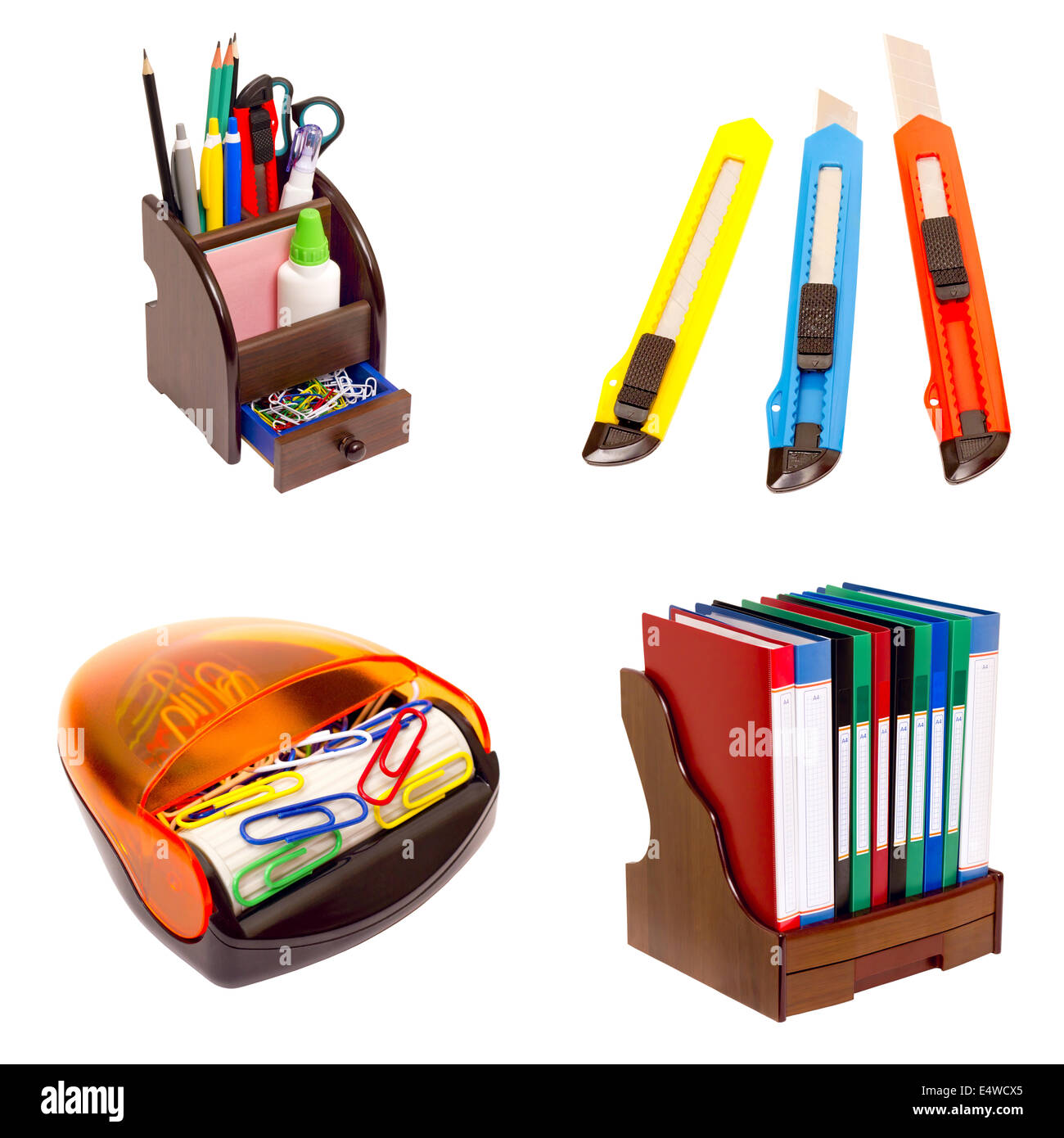 Un set di carica di quattro photo collage Foto Stock