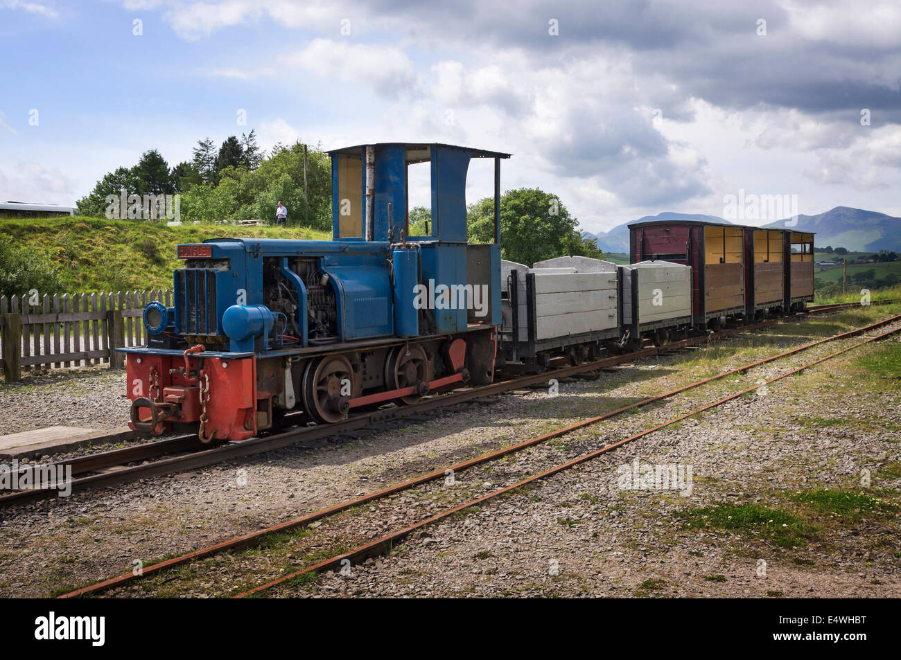 Quarry treno all'Threlkeld Mining Museum, Cumbria, Regno Unito Foto Stock