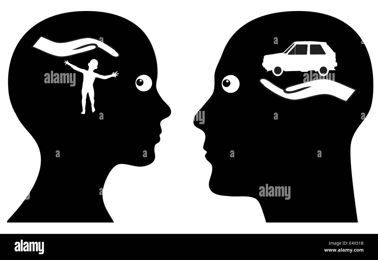 Priorità differenti Foto Stock