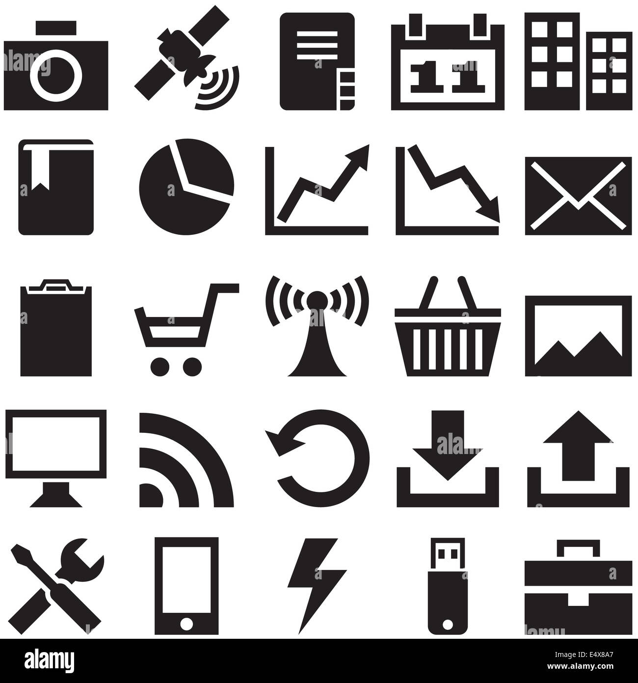 Set di icone di internet. Foto Stock