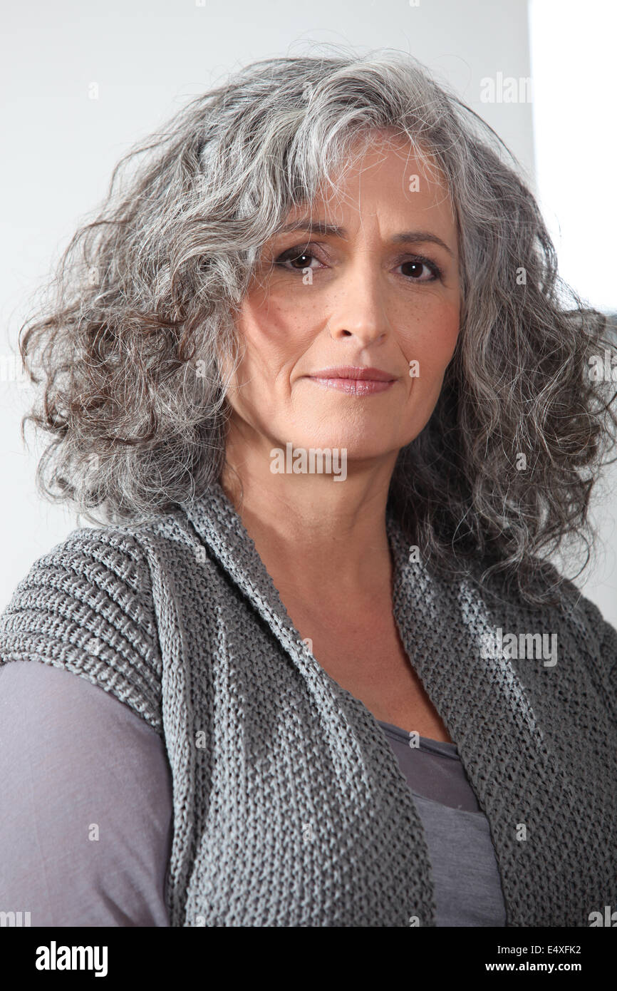 Ritratto di donna di mezza età Foto Stock
