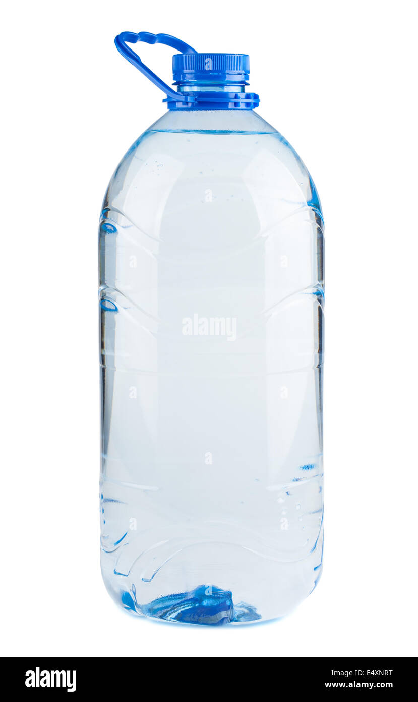 Singola bottiglia di plastica di acqua Foto Stock