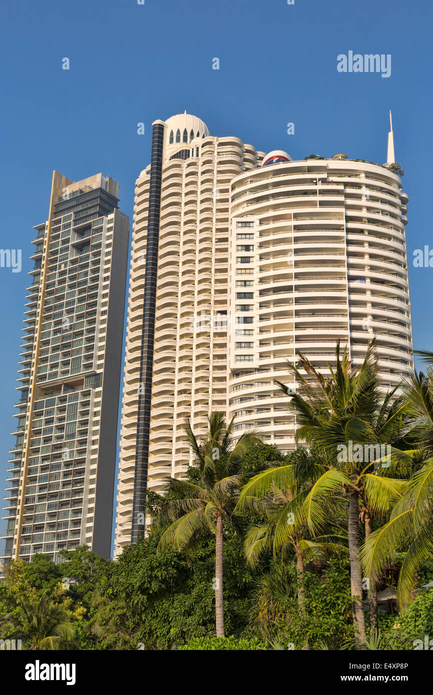 Grattacieli di palme Foto Stock