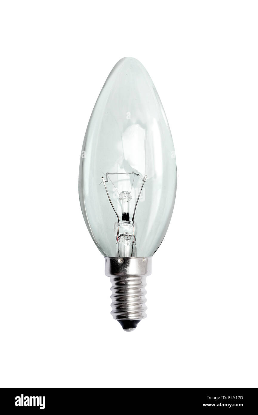 Il vetro della lampadina. Immagine isolata. Foto Stock