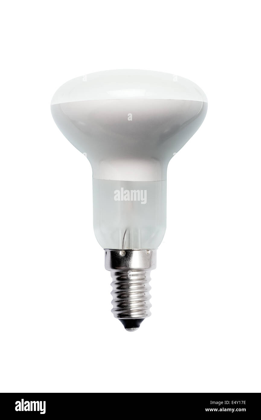 Il vetro della lampadina. Immagine isolata. Foto Stock