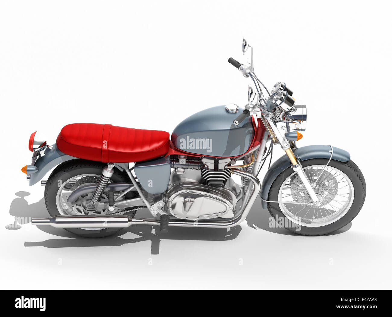 Classic motociclo isolato Foto Stock