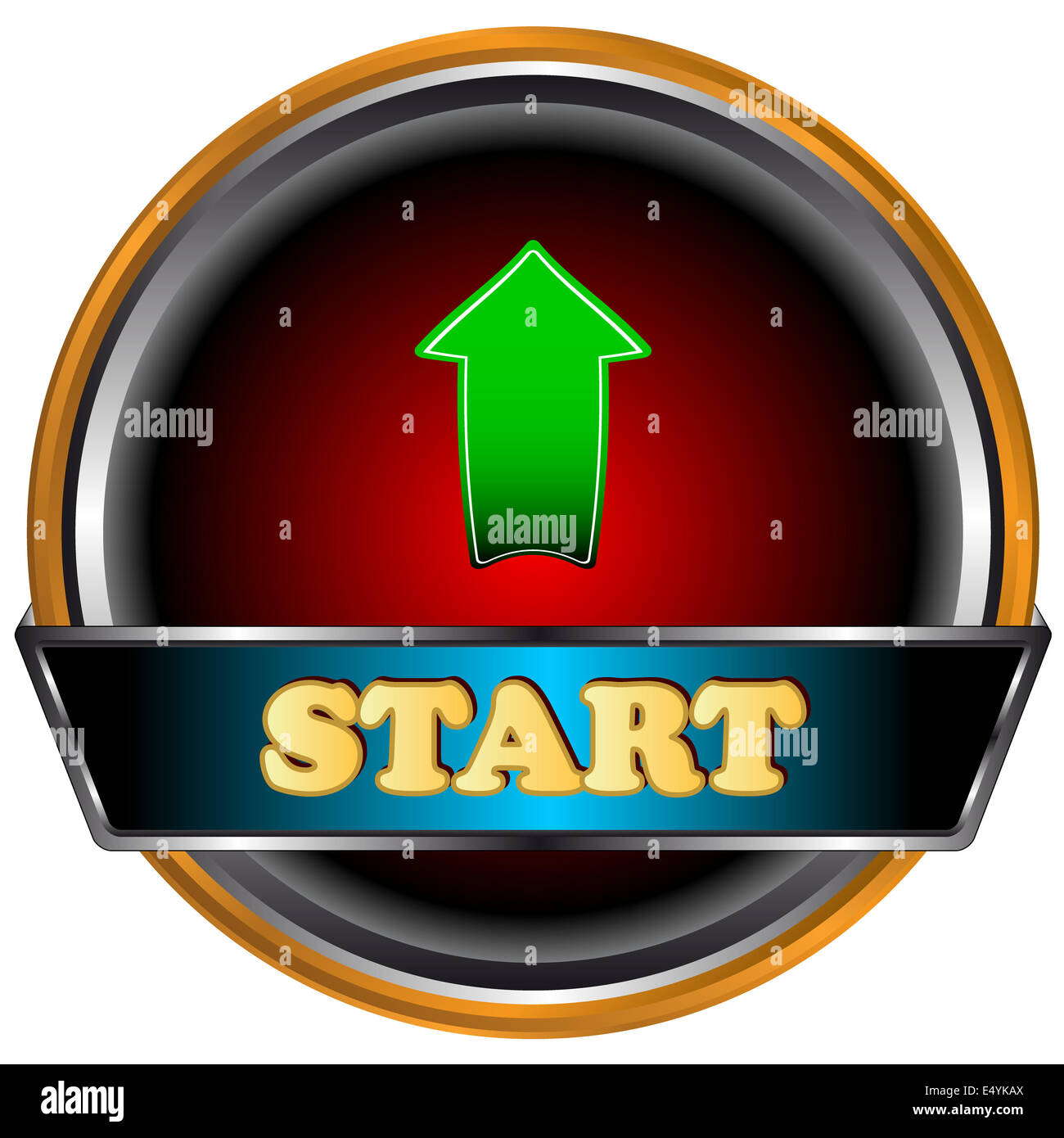 Pulsante Start Foto Stock