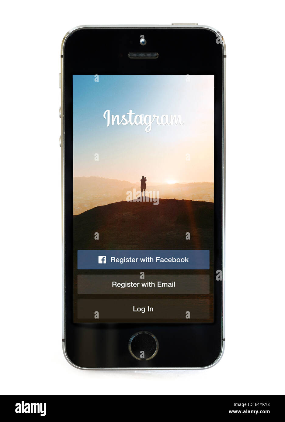 Instagram app su un Apple iPhone 5S Foto Stock
