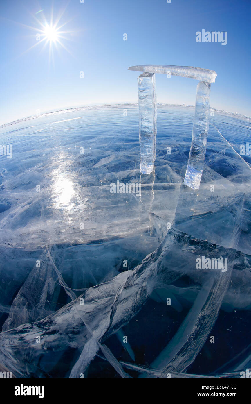 Gates fatto dal ghiaccio Foto Stock