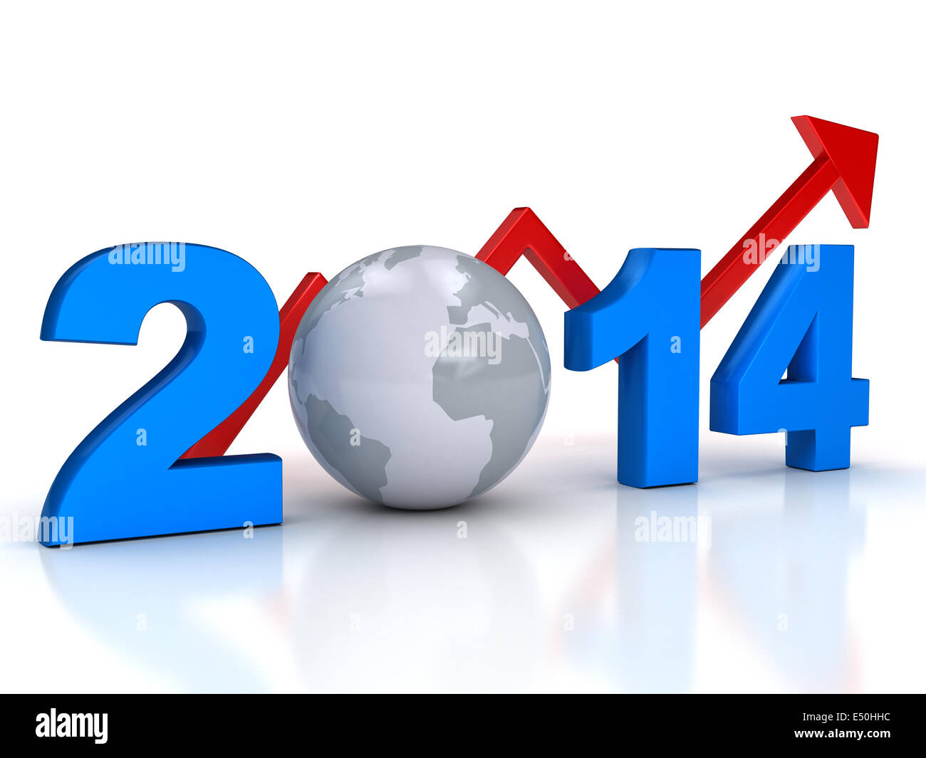 2014 anno business a crescere concept Foto Stock