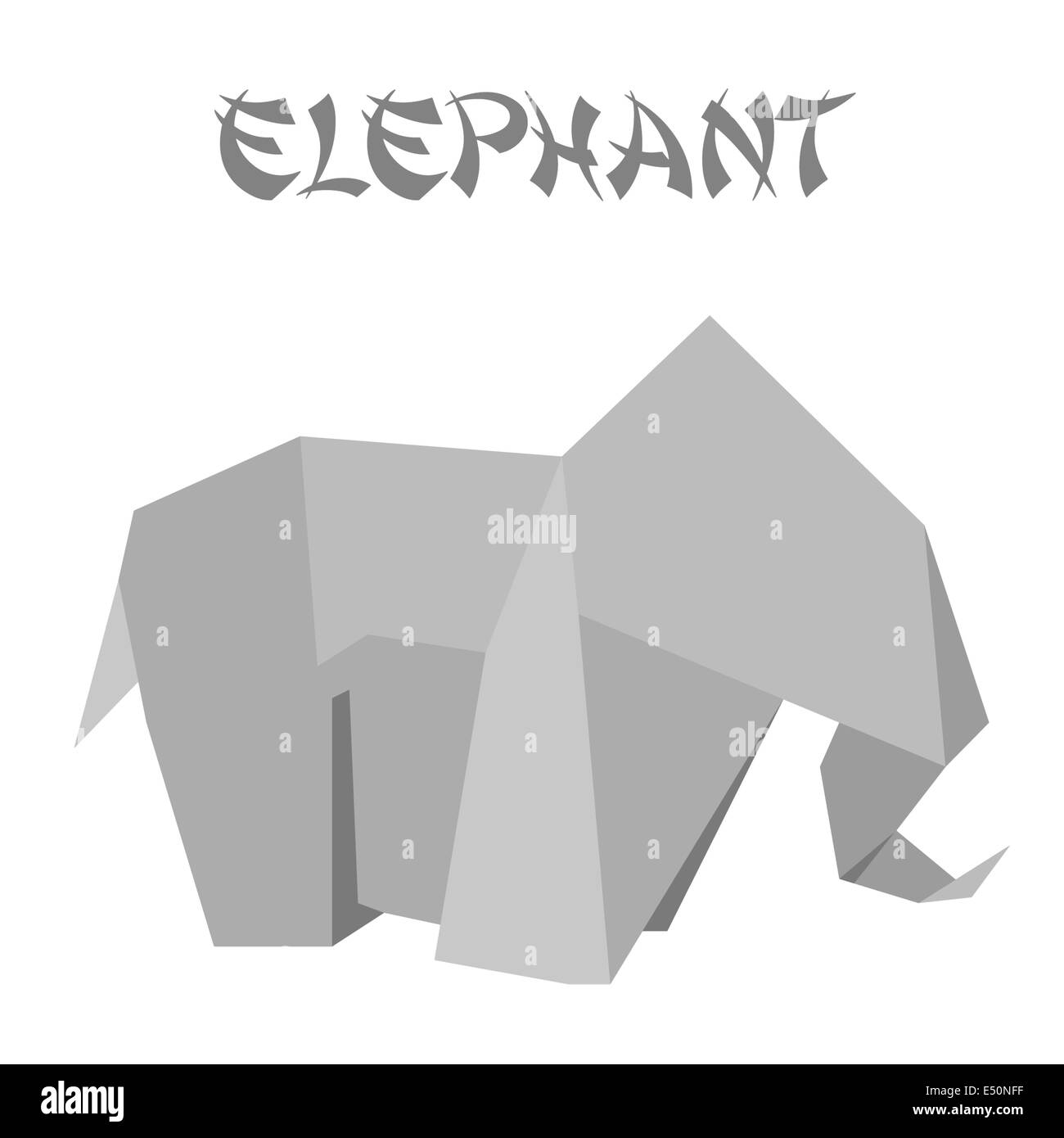 Origami elephant Foto Stock