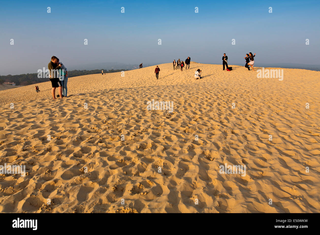 Pilat o la duna del Pyla La Teste de Buch Baia Arcachon Aquitaine Francia Foto Stock