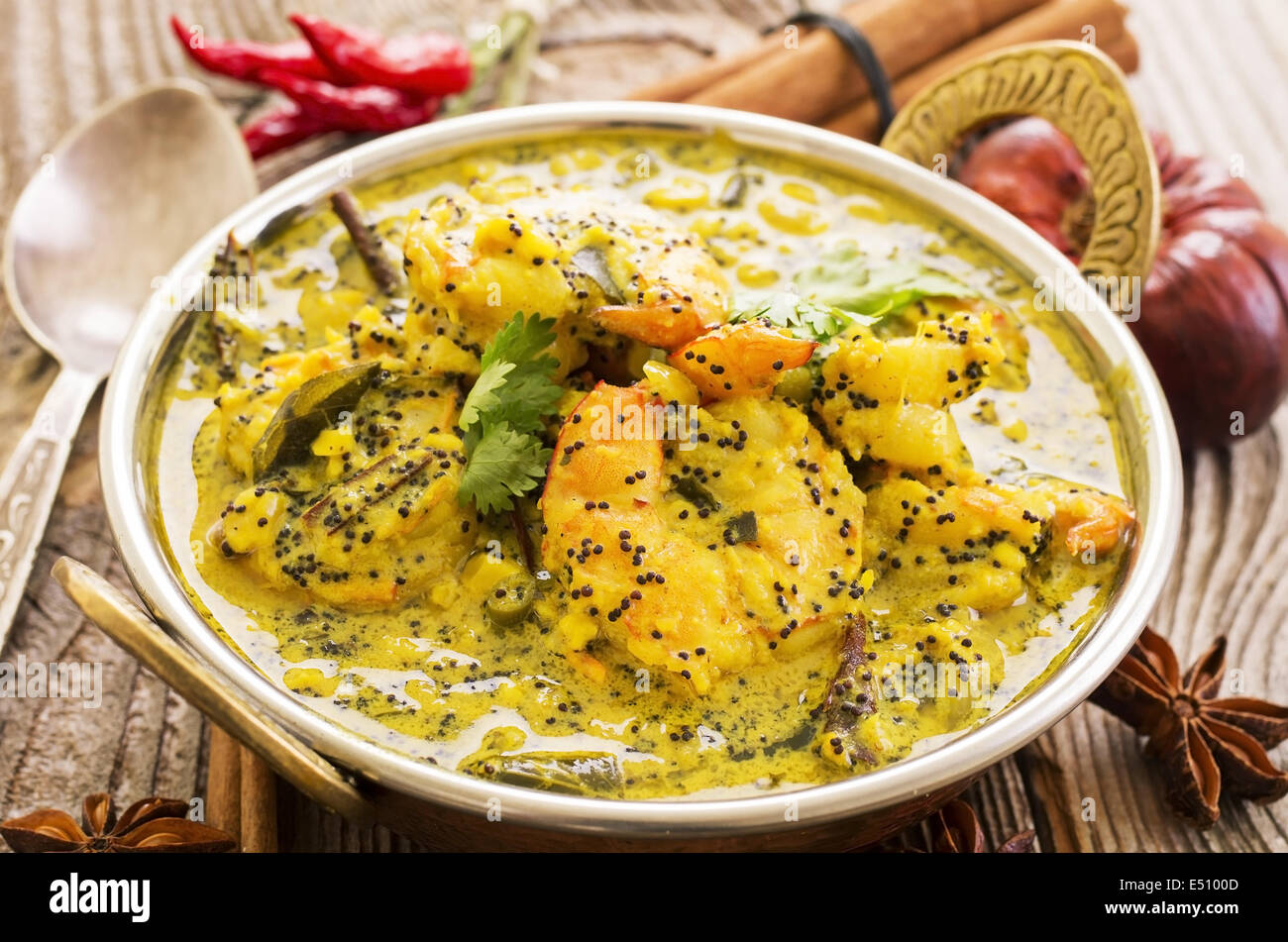 curry di gamberetti Foto Stock