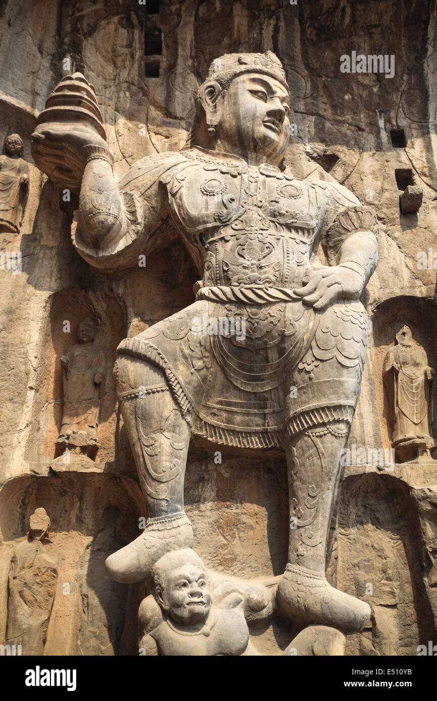 Re celeste statua del Buddha closeup Foto Stock