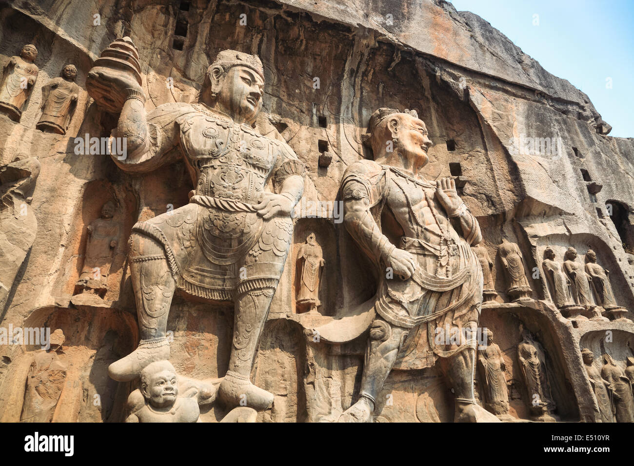 Le Grotte di Longmen statua del Buddha Foto Stock