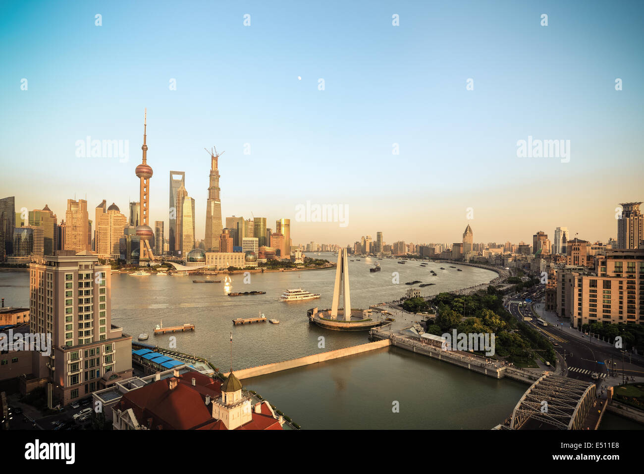 Bella shanghai al crepuscolo Foto Stock