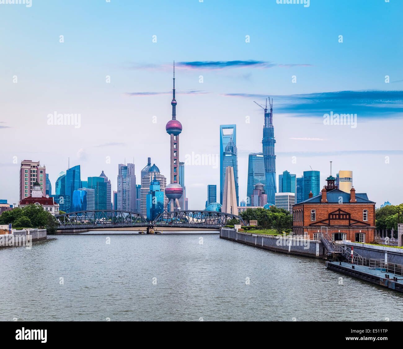 Bella shanghai al crepuscolo Foto Stock