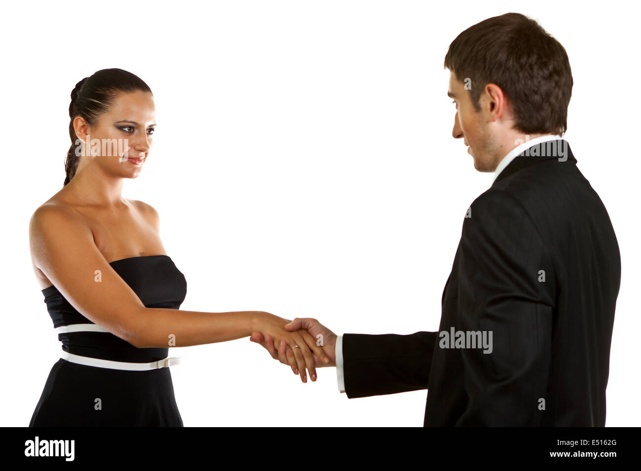 Business Partner stringono le mani Foto Stock