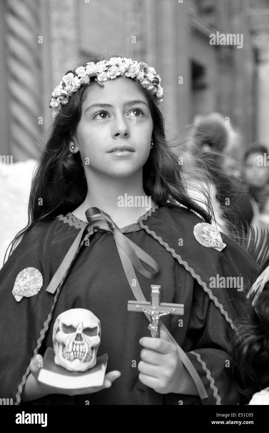 Palermo, Santa Rosalia, 390 Festino, 15 luglio 2014, celebrazione religiosa, Sicilia, Italia, Europa Foto Stock