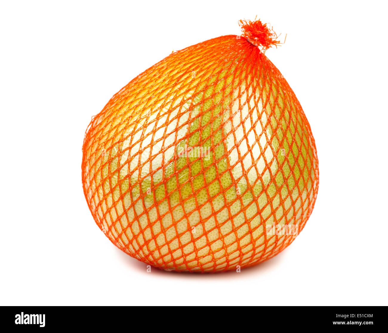Avvolti in plastica reticolo pomelo Foto Stock