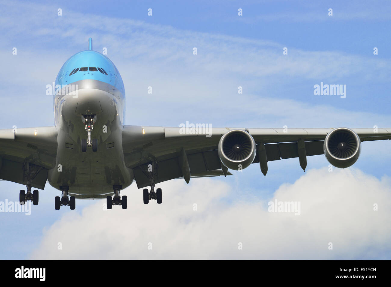 Atterraggio aereo, Germania Foto Stock