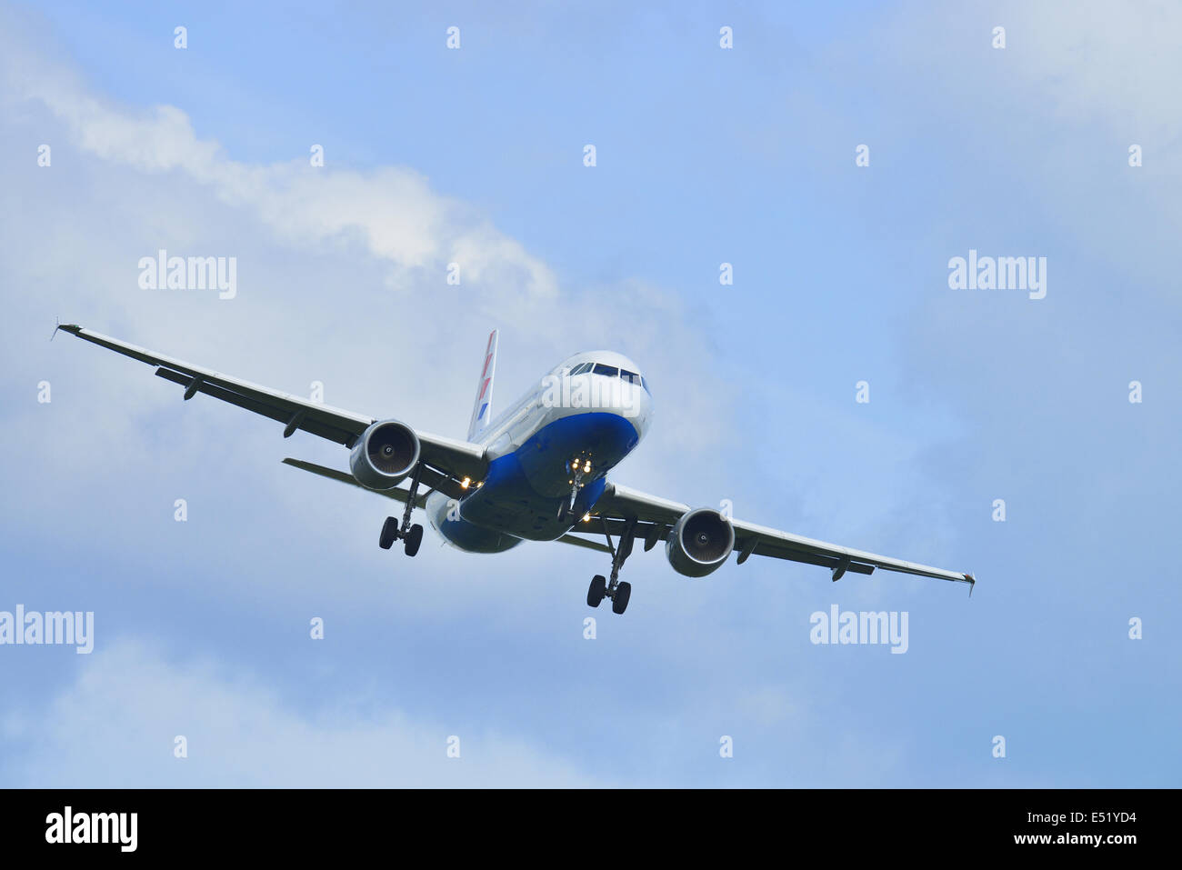 Atterraggio aereo, Germania Foto Stock